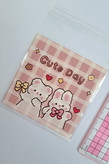 پاکت سلفون چسبی قهوهای Cute day در سه سایز
