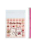 پاکت سلفون چسبی قهوهای Cute day در سه سایز