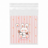 پاکت سلفون چسبی صورتی طرح Bunny baby و smile